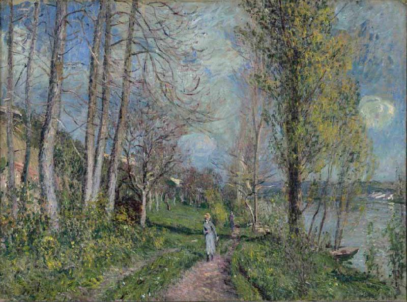 Alfred Sisley Banks of the Seine at By Norge oil painting art